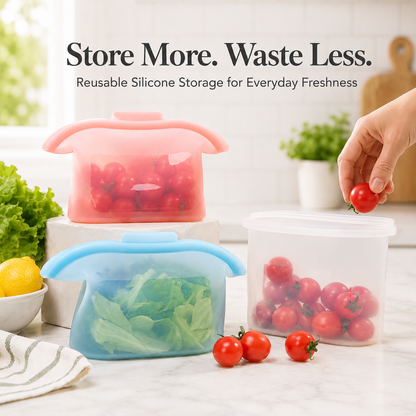 🔥 Last Day 50% OFF – 🌱Reusable Silicone Food Storage Bag (1L)