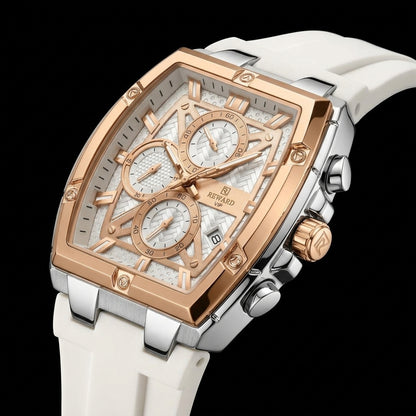 REWARD VIP | Premium Luxury Rose Gold & White | Men’s Chronograph Watch.